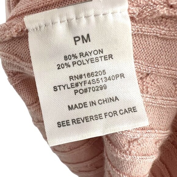 Lucky Brand Blush Cable Knit Sweater Dress Pink Size Petite Medium NWT - Picture 11 of 13